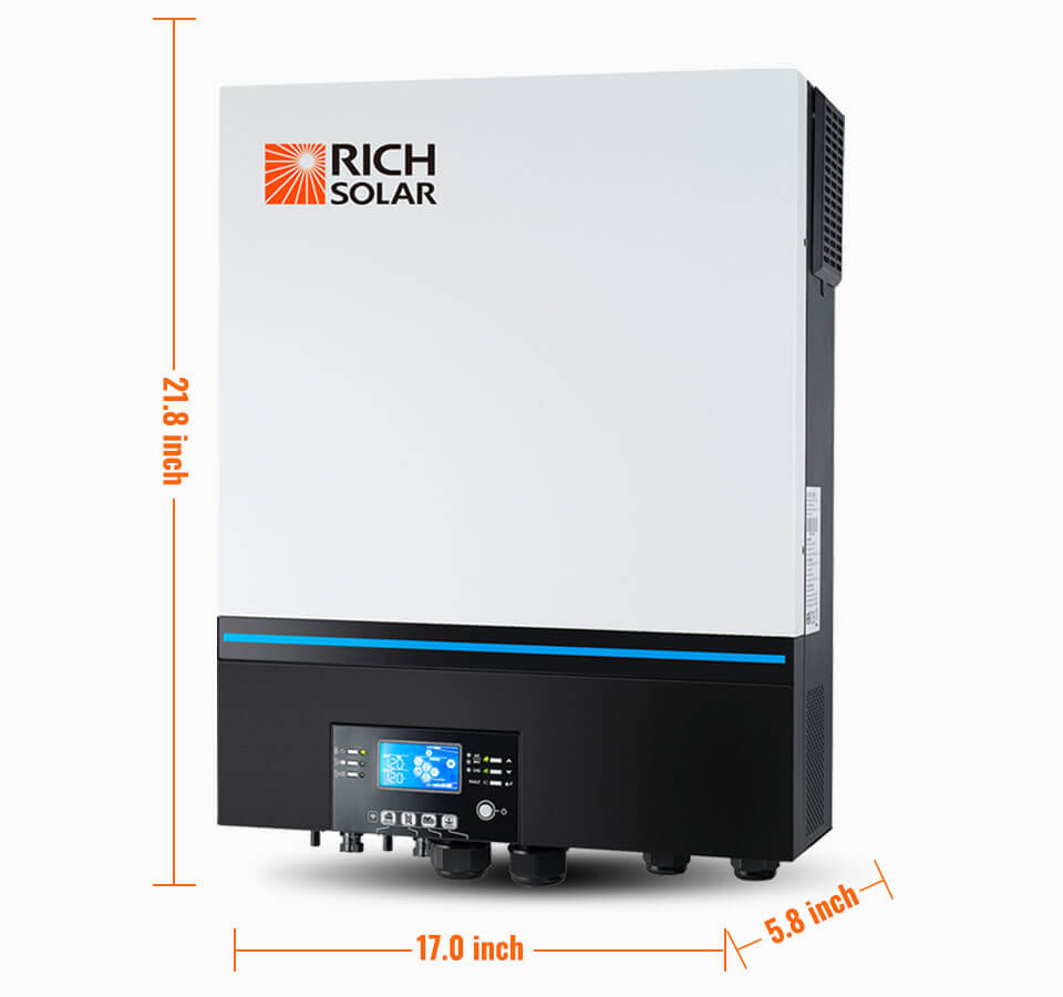 Rich Solar Complete Off-Grid Solar Kit RS-H6548 | 8000W PV Input 48V 120VAC Output + 6560 (16x410) Watt Solar PV